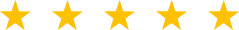 Five gold stars arranged horizontally on a transparent background, symbolizing top-rated platform excellence.